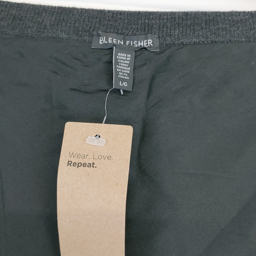 🔴SOLD🔴 Wool Women's Eileen Fisher Merino Wool Side Panel Skirt - Picture 10 of 13